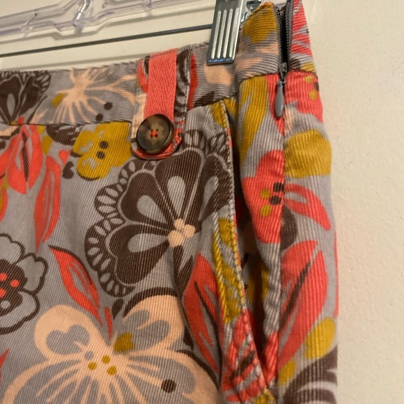 Boden Corduroy Floral Pattern Lined Skirt Size 4R - Picture 6 of 14